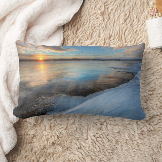 Teslin Lake After A Clearing Storm, Yukon Lumbar Cushion (Blanket)