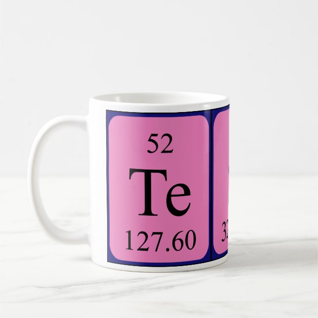 Tess periodic table name mug (Left)