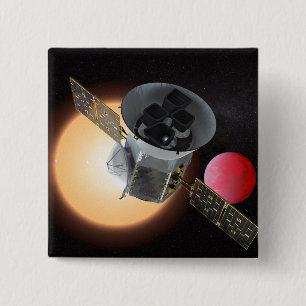 TESS Planet Hunter Spacecraft 15 Cm Square Badge
