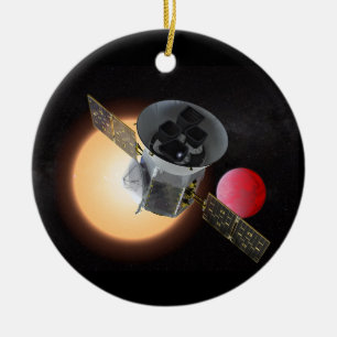 TESS Planet Hunter Spacecraft Ceramic Tree Decoration