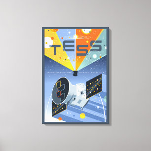 Tess Space Telescope Poster. Canvas Print