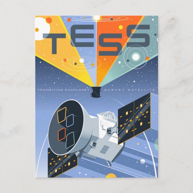 Tess Space Telescope Poster. Postcard (Front)