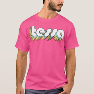 Tessa Retro Rainbow Typography Faded Style T-Shirt