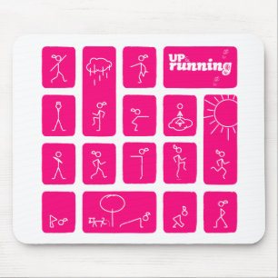 Tessa's famous stick figures mouse mat