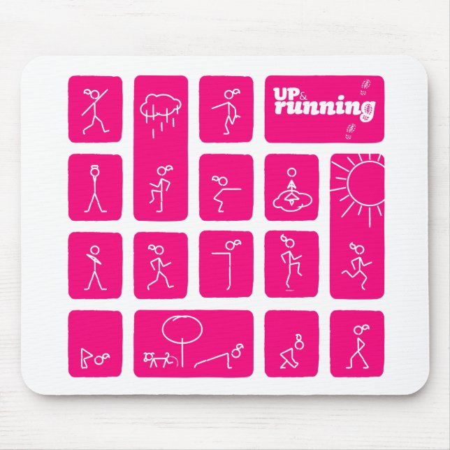 Tessa's famous stick figures mouse mat (Front)