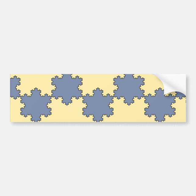 Tessellated Koch Snowflakes (Fractal Pattern) Bumper Sticker (Front)