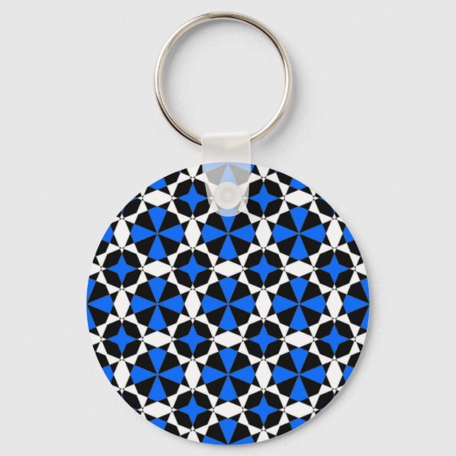 Tessellation 483 A  Lg Any Colour Keychain (Front)