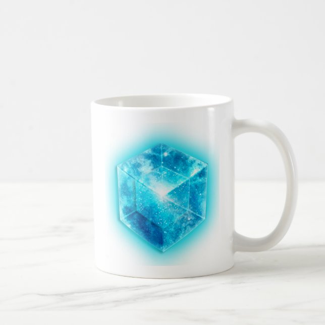 Tesseract, 4D Hypercube, Hypercube Coffee Mug (Right)