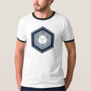 Tesseract, 4D Hypercube, Hypercube, Crop Circle T-Shirt