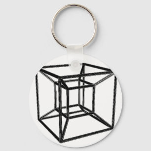 Tesseract Key Ring