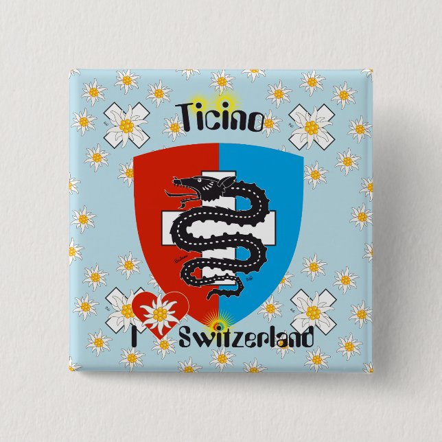 Tessin - Ticino - Schweiz - Svizzera Button (Front)