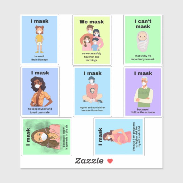 Test6x6inch group vinyl stickers (Sheet)