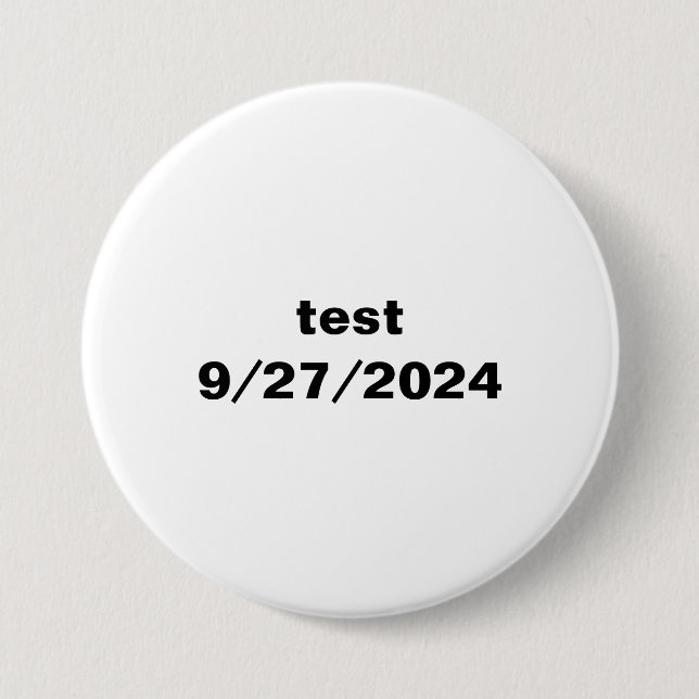 test 7.5 cm round badge (Front)