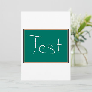 Test Chalkboard School Classroom  Invitation