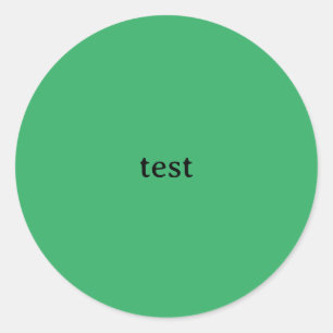 test classic round sticker
