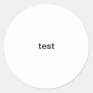 test classic round sticker