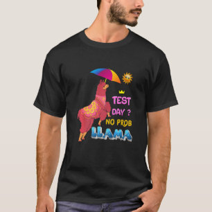 Test Day Llama Teacher Exam T-Shirt