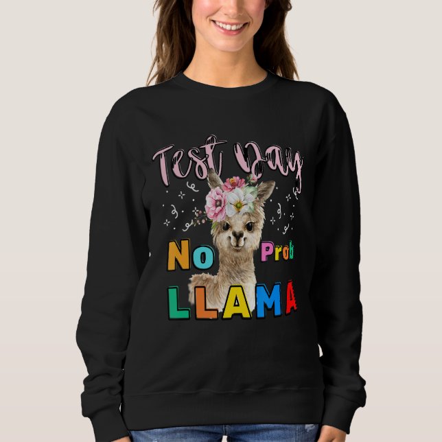 Test Day No Prob Llama Llama Teacher Testing Day 1 Sweatshirt (Front)