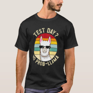 Test Day No Prob-Llama Teacher Exam Testing Teachi T-Shirt