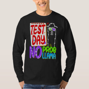 Test Day No Prob Llama Teacher Testing Day Teacher T-Shirt