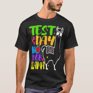 Test Day No Probllama Test Day For Teachers Rainbo T-Shirt