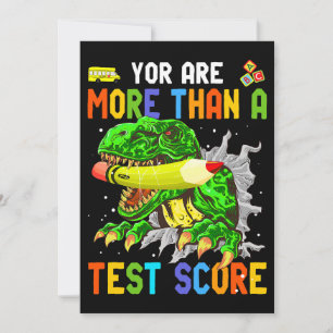 Test Day Rock The Test More Than A Test Score Dino Invitation