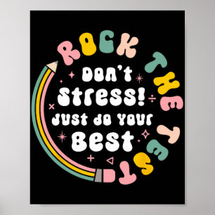 Test Day Rock The Test Teacher Testing Day  Poster