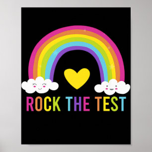 Test Day Rock The Test Teacher Testing Day Poster