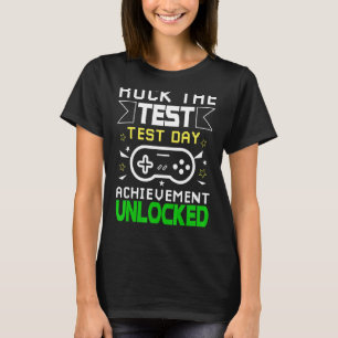 Test Day Rock The Test Teacher Testing Day Rainbow T-Shirt