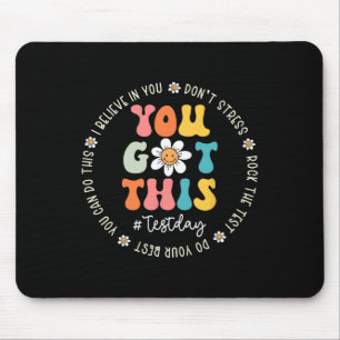Test Day Rock The Test Teacher Testing Day You Got Mouse Mat
