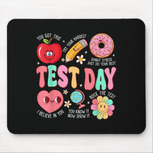 Test Day Rock The Test Testing Day Motivational Te Mouse Mat