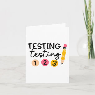 Test Day Shirt Testing Coordinator Shirt Teacher Card