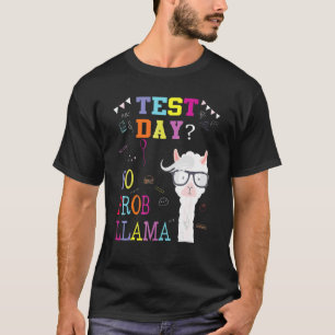 Test Day Squad No Prob Llama  Llama Teacher Studen T-Shirt