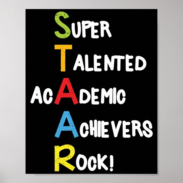 Test Day Staar School Teacher Professor Testing Poster (Front)