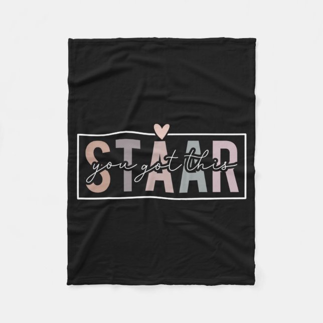 Test Day Teacher Exam Leopard Testing Day You Got  Fleece Blanket (Front)