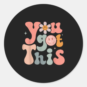 Test Day Teacher Shirt Motivational Testing Day St Classic Round Sticker