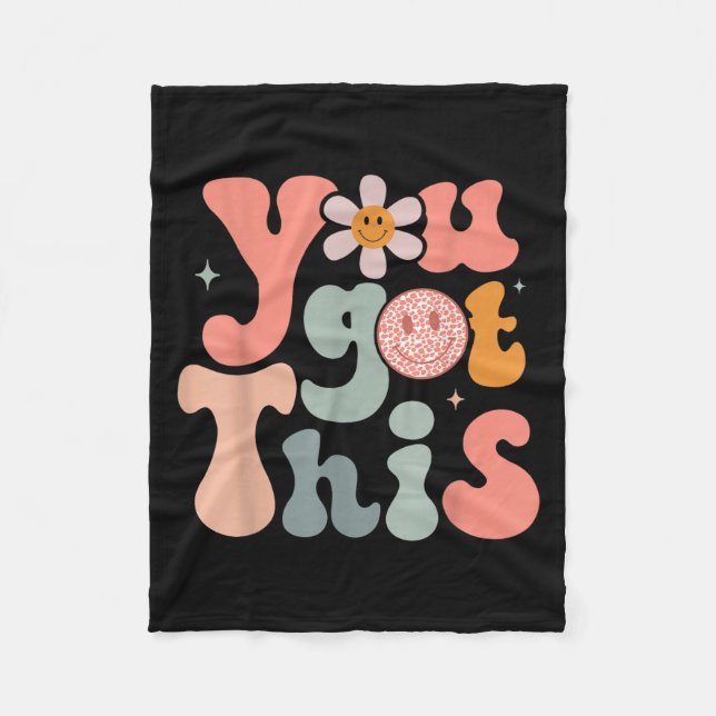 Test Day Teacher Shirt Motivational Testing Day St Fleece Blanket (Front)