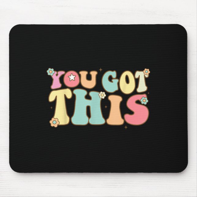 Test Day Teacher Shirt Motivational Testing Day St Mouse Mat (Front)