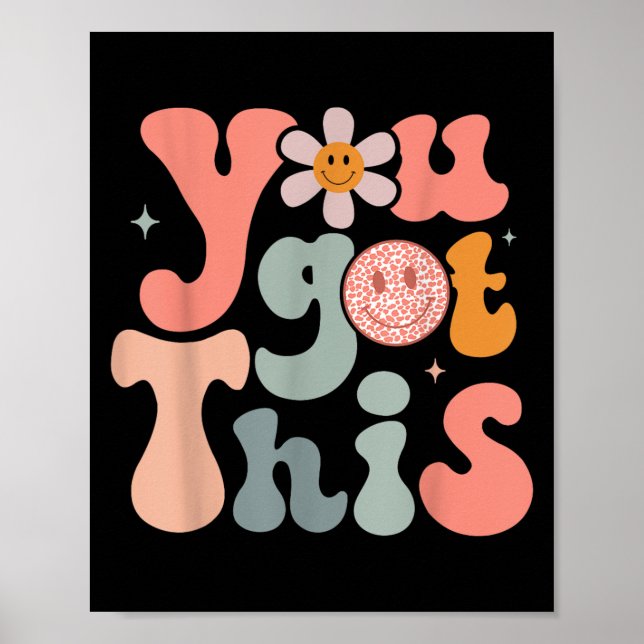 Test Day Teacher Shirt Motivational Testing Day St Poster (Front)