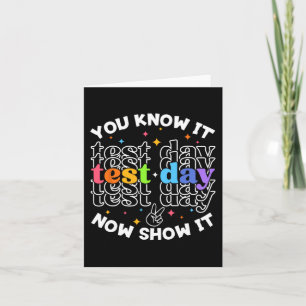 Test Day Testing Day Teacher Student Test Day Card