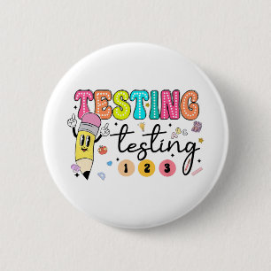 Test Day Yall Testing Day Teacher  6 Cm Round Badge
