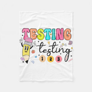Test Day Yall Testing Day Teacher  Fleece Blanket