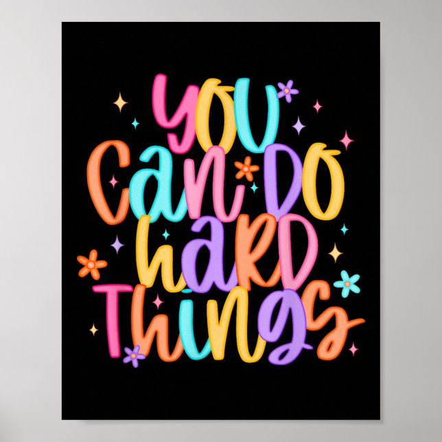 Test Day You Can Do Hard Things Teacher Testing Da Poster (Front)