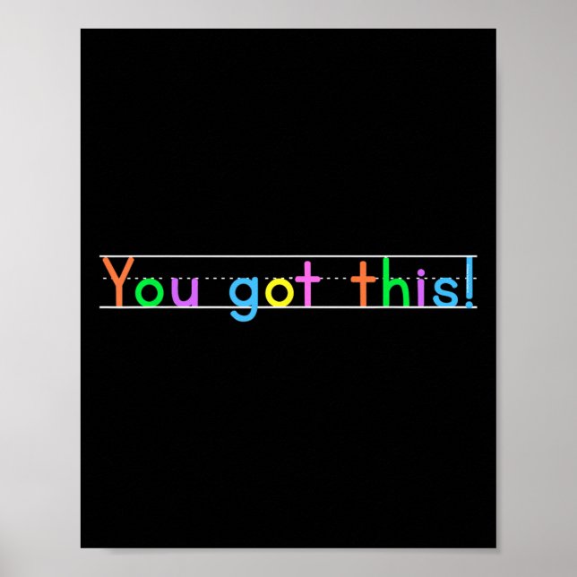 Test Day You Got This! Motivational Teacher Studen Poster (Front)