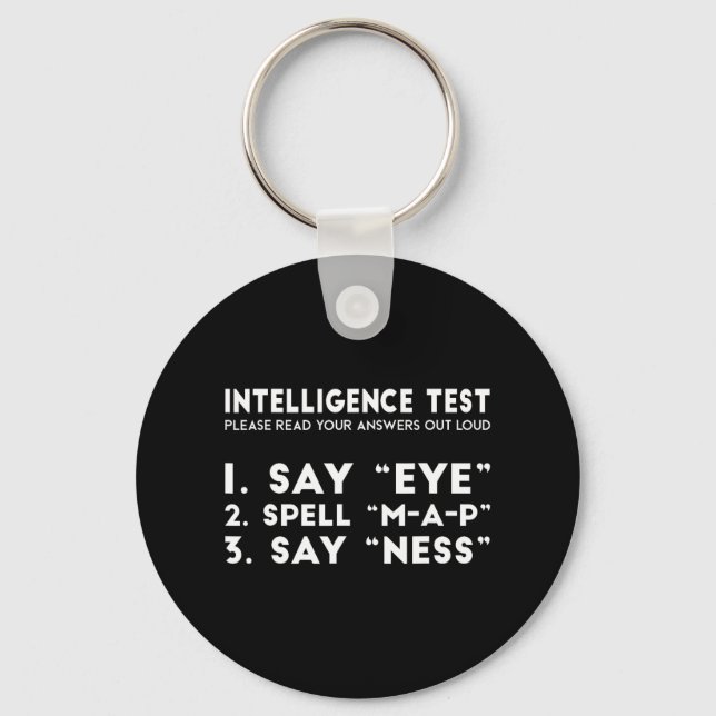 Test Eye Map Ness Funny Joke Father's Day  Key Ring (Front)