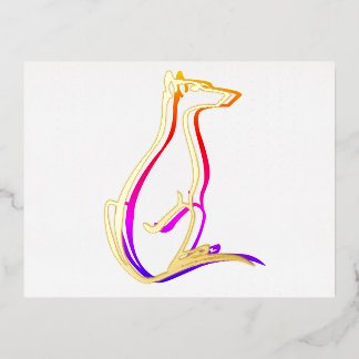 test foil invitation postcard