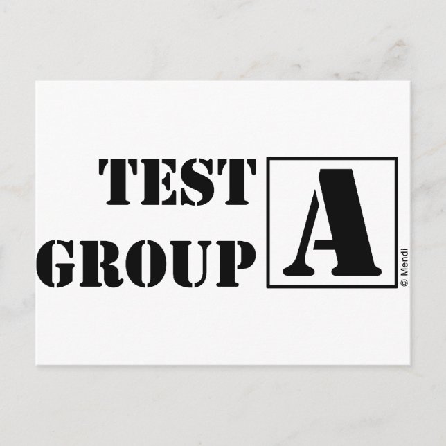 Test Group A Postcard (Front)