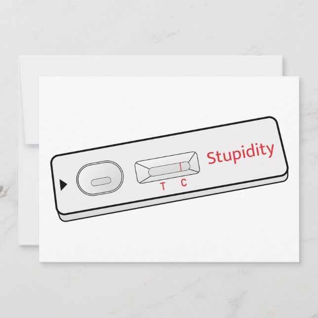 Test Kit Stupidity Covid 19 Corona Virus Invitation (Front)