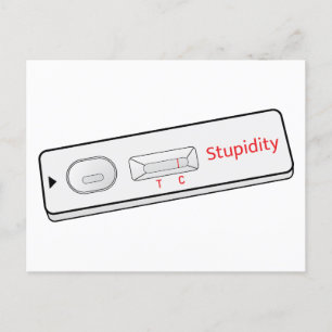 Test Kit Stupidity Covid 19 Corona Virus Postcard