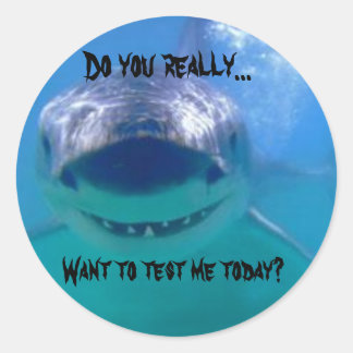 Test Me Classic Round Sticker